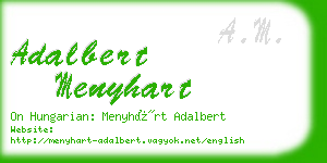 adalbert menyhart business card